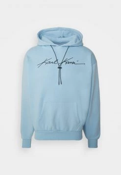 Migliore vendita 🛒 Karl Kani AUTOGRAPH HOODIE UNISEX - Felpa Con Cappuccio - Light Blue ✨