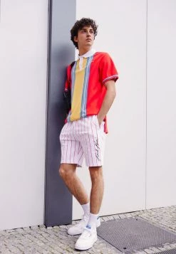 Miglior offerta π Karl Kani CHEST SIGNATURE STRIPE TEE - Polo - Red, Uomo π