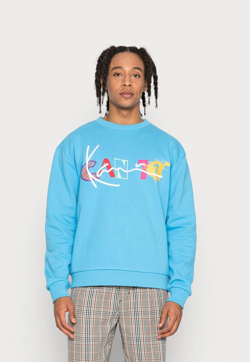 Nuovo π Karl Kani SIGNATURE PRINT CREW UNISEX - Felpa - Blue π 3 Nuovo π Karl Kani SIGNATURE PRINT CREW UNISEX - Felpa - Blue π