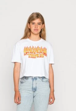 Nuovo di zecca π Karl Kani SIGNATURE CROP PRINT TEE WHITE - T-shirt Con Stampa - White, Donna π