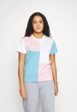 Vendita lampo β Karl Kani SIGNATURE BLOCK TEE - T-shirt Con Stampa - Light Blue, Donna βοΈ