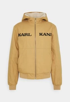 A buon mercato 🛒 Karl Kani RETRO HOODED JACKET UNISEX - Giacca In Similpelle - Sand 🔔
