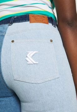 Promo 👏 Karl Kani BLOCK WIDE LEG PANTS - 👖 Jeans A Sigaretta - Blue, Donna 🥰 -Sconto Karl Kani in Italia 1763a4007b6144ffa16c2b69489fcc3a