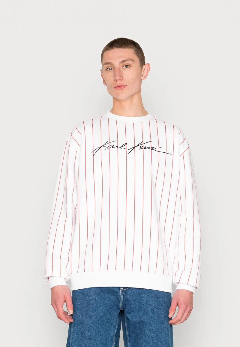 Nuovo di zecca π Karl Kani UNISEX AUTOGRAPH PINSTRIPE CREW - Felpa - Red π€© 3 Nuovo di zecca π Karl Kani UNISEX AUTOGRAPH PINSTRIPE CREW - Felpa - Red π€©