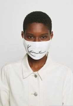 Buono π Karl Kani SIGNATURE FACE MASK - Maschera In Tessuto - White, Unisex π