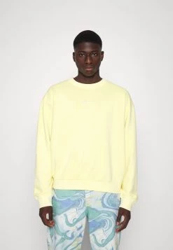 Vendita all'ingrosso π Karl Kani SMALL SIGNATURE WASHED CREW UNISEX - Felpa - Light Yellow π₯°