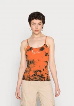 A buon mercato 😍 Karl Kani SMALL SIGNATURE TIE DYE - Top - Black, Donna ⌛