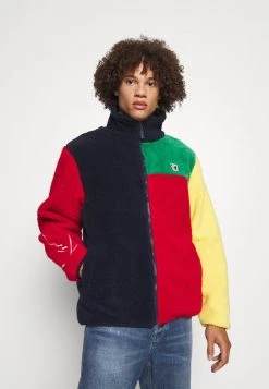 I primi 10 🛒 Karl Kani SIGNATURE BLOCK TEDDY JACKET UNISEX - Giacca In Pile - Navy 😍