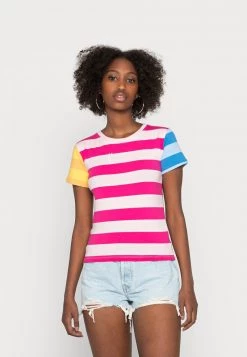 Vendita all'ingrosso 👍 Karl Kani SMALL SIGNATURE TIGHT TEE - T-shirt Con Stampa - Pink, Donna 😍