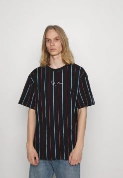 Migliore vendita 😉 Karl Kani SMALL SIGNATURE PINSTRIPE TEE - T-shirt Con Stampa - Black, Uomo 👍