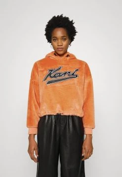Nuovo di zecca 🛒 Karl Kani VARSITY HOODIE - Felpa In Pile - Orange, Donna 😀