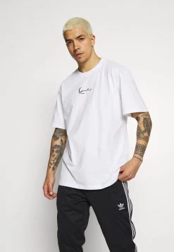 A buon mercato π Karl Kani KK SIGNATURE TEE - T-shirt Basic - White, Uomo π