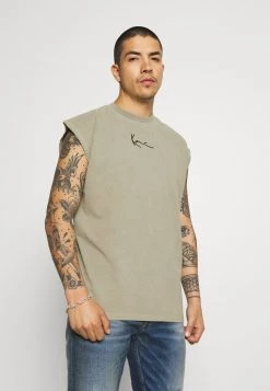 Sconto ✔️ Karl Kani SMALL SIGNATURE WASHED TEE - T-shirt Con Stampa - Dark Green, Uomo 💯