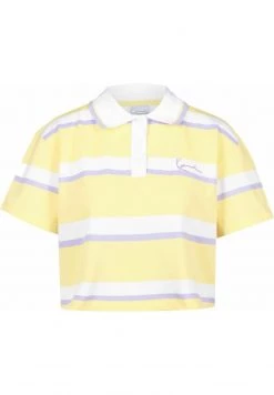 Presa 🎁 Karl Kani SIGNATURE STRIPE - Polo - Light Yellow /purple, Donna 💯