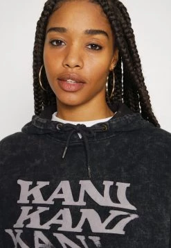 Miglior prezzo ✨ Karl Kani BLURRY RETRO LOGO HEAVY WASHED HOODIE - Felpa - Anthracite, Donna ❤️ -Sconto Karl Kani in Italia 58a6bd66003b42bb8b108e54d88901ab