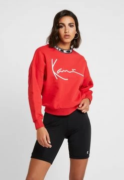 I primi 10 ✔️ Karl Kani SIGNATURE CREW - Felpa - Red/white/black, Donna ⭐