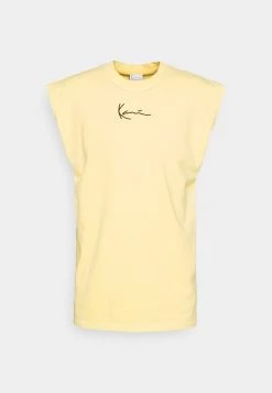 Promo 😀 Karl Kani SMALL SIGNATURE WASHED SLEEVELESS TEE - T-shirt Con Stampa - Light Yellow, Uomo ❤️ -Sconto Karl Kani in Italia 6e8504c3c8754617bb26b9f685591a14