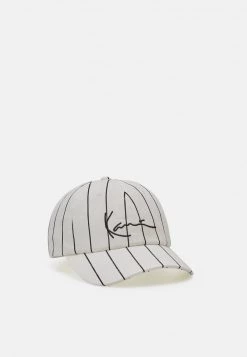 Il più economico 👏 Karl Kani SIGNATURE PINSTRIPE UNISEX - Cappellino - White 🔔