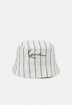 Bilancio π Karl Kani SIGNATURE PINSTRIPE BUCKET HAT UNISEX - Cappello - White π§¨