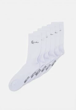 Promo π Karl Kani SIGNATURE 𧦠SOCKS 6 PACK - Calze - White, Uomo π