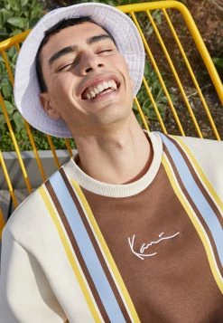 Miglior offerta 👏 Karl Kani SMALL SIGNATURE STRIPE CREW UNISEX - Felpa - Cream 😉 -Sconto Karl Kani in Italia 7ba54552febc4bf19298c398c4bbd1bb