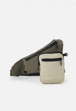 I primi 10 β¨ Karl Kani SIGNATURE BLOCK CROSSBODY BAG UNISEX - Borsa A Tracolla - Military Green π