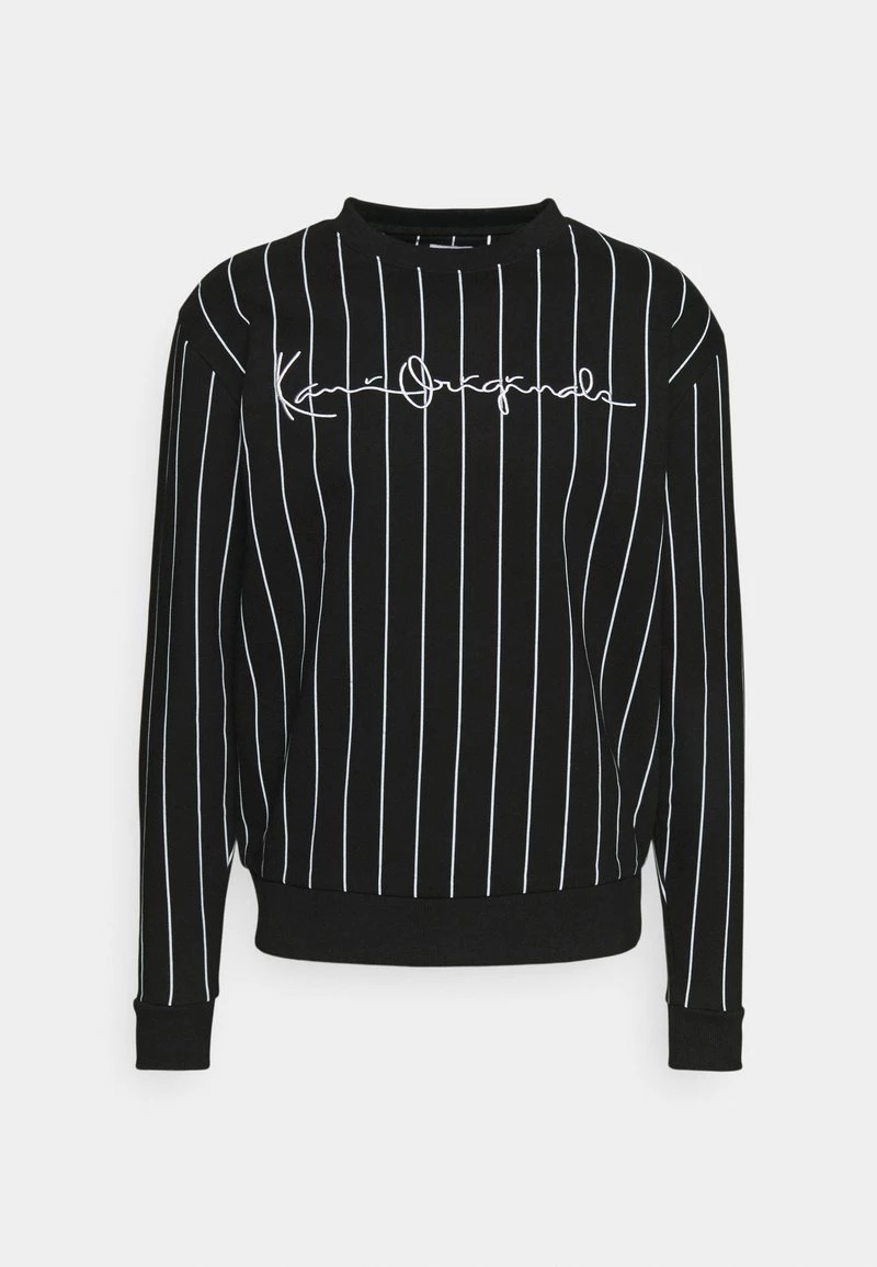 Nuovo π Karl Kani UNISEX ORIGINALS PINSTRIPE CREW - Felpa - Black π 6 Nuovo π Karl Kani UNISEX ORIGINALS PINSTRIPE CREW - Felpa - Black π - immagine 4