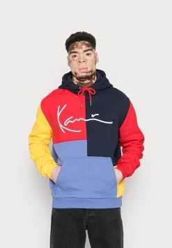 Vendita calda π Karl Kani UNISEX SIGNATURE BLOCK HOODIE - Felpa Con Cappuccio - Navy β¨
