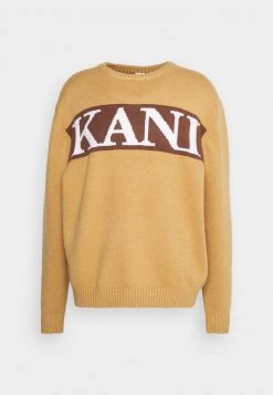 Vendita lampo 🎁 Karl Kani RETRO BLOCK KNIT CREW UNISEX - Felpa - Sand 🔔 -Sconto Karl Kani in Italia 937add52fcd141adbb11fd659b37d15a