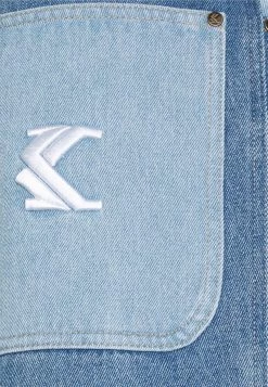 Nuovo 😀 Karl Kani BLOCK UNISEX - Shorts Di 👖 Jeans - Blue 👏 -Sconto Karl Kani in Italia a017a45f08d9443eab981523885790fa