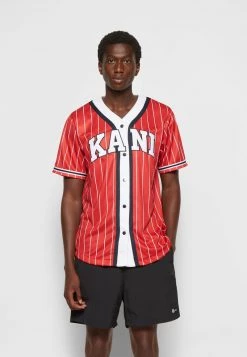 Bilancio ⌛ Karl Kani SERIF ⚾ BASEBALL 👕 SHIRT - Camicia - Red, Uomo 🤩 -Sconto Karl Kani in Italia a53cfad64d064175b100fd90d9e139c8