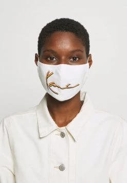 Promo β¨ Karl Kani SIGNATURE FACE MASK - Maschera In Tessuto - White, Unisex β