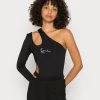 Bilancio 👏 Karl Kani SMALL SIGNATURE CUT OUT BODY - Maglietta A Manica Lunga - Black, Donna 👏 -Sconto Karl Kani in Italia ab9f7478bfa0477694cf2e20b511d5b4