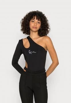 Bilancio π Karl Kani SMALL SIGNATURE CUT OUT BODY - Maglietta A Manica Lunga - Black, Donna π