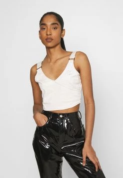 Presa 🛒 Karl Kani CROP - Top - Off White, Donna 😉
