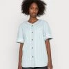 I primi 10 ✨ Karl Kani ⚾ BASEBALL 👚 SHIRT - Camicia - Blue, Donna 🤩 -Sconto Karl Kani in Italia b312617ef882400fa06b9ca7a3e6058e