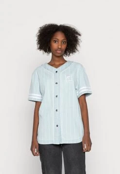 I primi 10 ✨ Karl Kani ⚾ BASEBALL 👚 SHIRT - Camicia - Blue, Donna 🤩