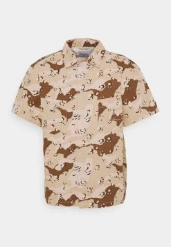 I primi 10 π Karl Kani SMALL SIGNATURE WASHED CAMO RESORT π SHIRT - Camicia - Sand, Uomo π