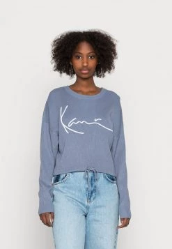 Nuovo di zecca 👏 Karl Kani SIGNATURE CROP CREW - Maglione - Blue, Donna 🎁