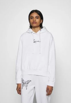 Nuovo di zecca π Karl Kani SMALL SIGNATURE HOODIE - Felpa Con Cappuccio - White, Donna π
