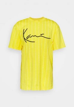 A buon mercato π Karl Kani SIGNATURE LOGO PINSTRIPE TEE UNISEX - T-shirt Con Stampa - Yellow π