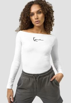 Vendita calda 😉 Karl Kani Maglietta A Manica Lunga - White, Bambini 🤩