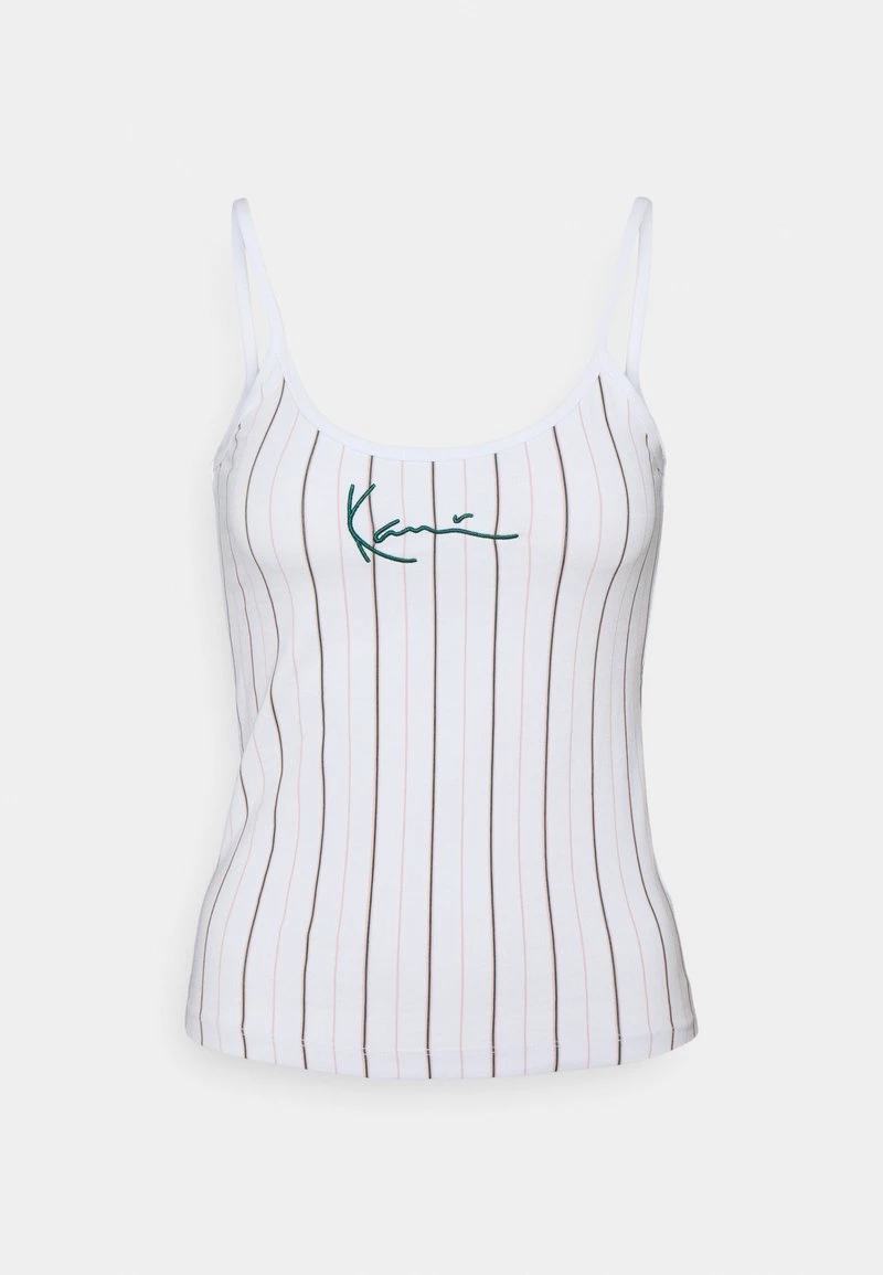 Il più economico 😀 Karl Kani SMALL SIGNATURE PINSTRIPE - Top - White, Donna 🤩 6 Il più economico 😀 Karl Kani SMALL SIGNATURE PINSTRIPE - Top - White, Donna 🤩 - immagine 4