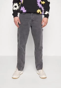 Vendita calda ๐ Karl Kani RETRO SLIT PANTS - ๐ Jeans A Sigaretta - Grey, Uomo ๐