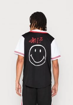 Bilancio 🛒 KARL KANI X SMILEY® OG SCRIBBLE ⚾ BASEBALL 👚 SHIRT - Camicia - Black, Uomo ⭐