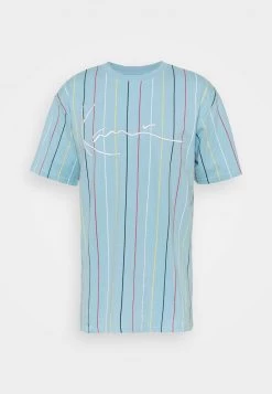 Miglior prezzo 🌟 Karl Kani SIGNATURE PINSTRIPE TEE UNISEX - T-shirt Con Stampa - Light Blue 👏