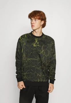 Offerte 🥰 Karl Kani UNISEX SMALL SIGNATURE NEON CREW - Felpa - Black 🧨