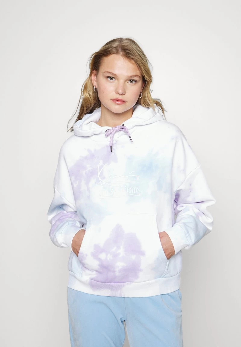 A buon mercato π Karl Kani SIGNATURE TIE DYE HOODIE - Felpa - White/lilac/light Blue, Donna π 3 A buon mercato π Karl Kani SIGNATURE TIE DYE HOODIE - Felpa - White/lilac/light Blue, Donna π