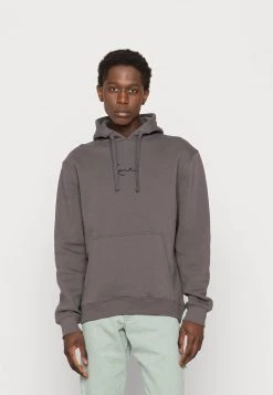 Bilancio 😍 Karl Kani SMALL SIGNATURE HOODIE UNISEX - Felpa Con Cappuccio - Dark Grey 👍