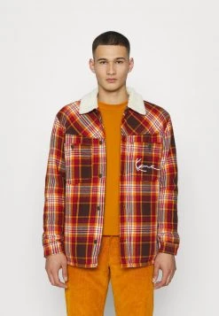 Acquistare π― Karl Kani CHEST SIGNATURE UNISEX - Camicia - Dark Red π